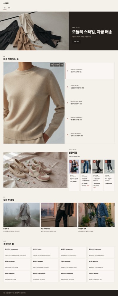 Fashion editorial — a full page produced by the harness